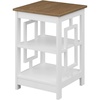 image:imageConvenience Concepts Town Square End Table with Shelves DriftwoodWhiteDriftwoodWhite