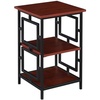 image:imageConvenience Concepts Town Square Metal Frame End Table CherryBlack