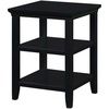 image:imageConvenience Concepts Tribeca End Table 18  Modern Living Room Side Table with Storage Shelves Family Room Accent Table Transitional Bedside Table EspressoBlack