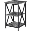 Gray Faux Marble/Black