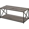 image:imageConvenience Concepts Tucson Coffee Table with Shelf Weathered GrayWeathered Gray