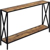 image:imageConvenience Concepts Tucson Console Table 4725  Modern Narrow Sofa Display Accent with Storage Shelf for Contemporary Living Room Entryway amp Hallway SandstoneBarnwood  Black