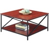 image:imageConvenience Concepts Tucson Metal Square Coffee Table Cherry  BlackCherryBlack