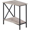 image:imageConvenience Concepts Tucson Wedge End Table Sandstone  BlackSandstone  Black
