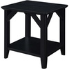 image:imageConvenience Concepts Winston End Table 22  Farmhouse Rustic Side Accent with Storage Shelf for Traditional Living amp Family Room BlackBlack