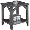 image:imageConvenience Concepts Winston End Table 22  Farmhouse Rustic Side Accent with Storage Shelf for Traditional Living amp Family Room Weathered Gray
