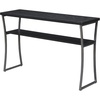 image:imageConvenience Concepts XCalibur Console Table Faux Birch  Slate Gray FrameBlack Woodgrain  Gray Frame