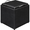 image:imageDesigns4Comfort Park Avenue Single Ottoman with Stool and Reversible TrayBlack