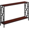 image:imageTown Square Metal Frame Console Table with Shelf Cherry  BlackCherryBlack