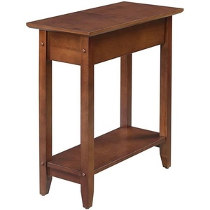image:imageConvenience Concepts American Heritage Flip Top End Table 2325  Classic Narrow Chairside Accent with Hidden Storage amp Lower Shelf for Traditional Modern Living Room CherryMahogany