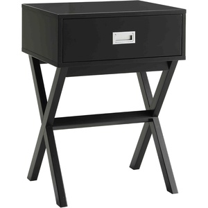 image:imageConvenience Concepts Designs2Go Landon End Table 19  Modern Side Accent with Storage Drawer for Transitional Contemporary Living amp Family Room Sea Foam BlueBlack