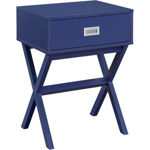 image:imageConvenience Concepts Designs2Go Landon End Table 19  Modern Side Accent with Storage Drawer for Transitional Contemporary Living amp Family Room Sea Foam BlueCobalt Blue