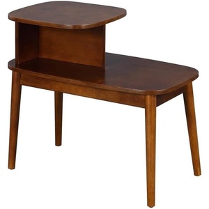 image:imageConvenience Concepts Designs2Go Maxwell Chairside End Table 28  2 Tier Narrow MidCentury Modern Side Accent with Storage Shelves for Living amp Family Room EspressoEspresso