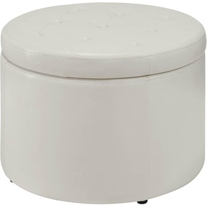 image:imageConvenience Concepts Designs4Comfort Round Shoe Ottoman Ivory