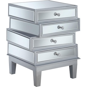 image:imageConvenience Concepts Gold Coast J Daniels End Table Silver  MirrorSilver  Mirror