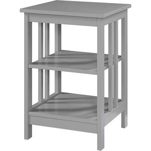 image:imageConvenience Concepts Mission End Table with Shelves BlackGrey