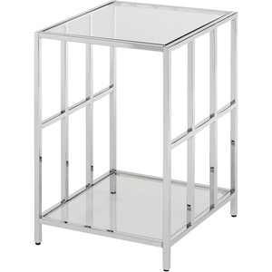 image:imageConvenience Concepts Mission Glass End Table Clear Glass  Chrome