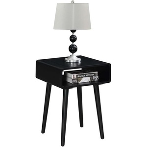 image:imageConvenience Concepts Napa End Table 1875  MidCentury Modern Accent Side Table with Storage Shelf for Transitional Contemporary Living amp Family Room EspressoBlack