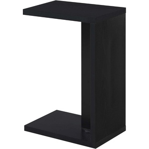image:imageConvenience Concepts Northfield Admiral C Shaped End Table 18  Contemporary Modern C Shaped Side Table Minimalist Couch Sliding End Table for Living Room WhiteBlack