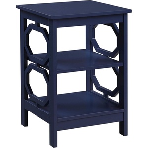 image:imageConvenience Concepts Omega End Table with Shelves Cobalt BlueCobalt Blue