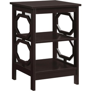 image:imageConvenience Concepts Omega End Table with Shelves Cobalt BlueEspresso