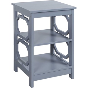 image:imageConvenience Concepts Omega End Table with Shelves Cobalt BlueGrey