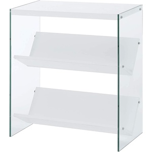 image:imageConvenience Concepts Soho Bookcase White  GlassWhite  Glass
