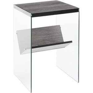image:imageConvenience Concepts Soho End Table Sandstone  GlassWeathered Gray