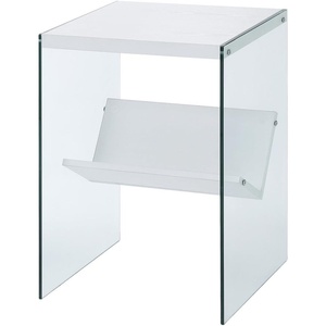image:imageConvenience Concepts Soho End Table Sandstone  GlassWhiteGlass