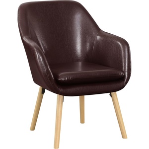 image:imageConvenience Concepts Take a Seat Charlotte Accent Chair Black Faux LeatherEspresso