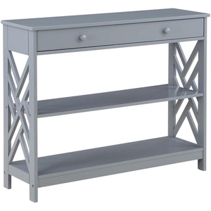 image:imageConvenience Concepts Titan 1 Drawer Console Table with Shelves GrayGrey
