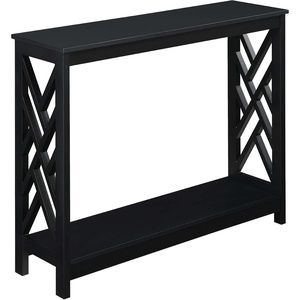 image:imageConvenience Concepts Titan Console Table with Shelf EspressoBlack