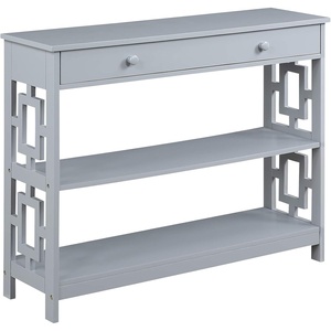 image:imageConvenience Concepts Town Square 1 Drawer Console Table GrayGrey