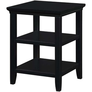 image:imageConvenience Concepts Tribeca End Table 18  Modern Living Room Side Table with Storage Shelves Family Room Accent Table Transitional Bedside Table EspressoBlack