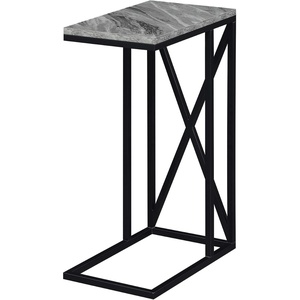 image:imageConvenience Concepts Tucson C End Table BarnwoodBlackGray Faux MarbleBlack