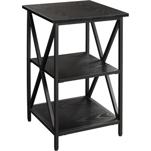 image:imageConvenience Concepts Tucson Cobalt End Table with Shelves R40633 Cobalt BlueBlackBlackBlack