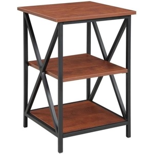 image:imageConvenience Concepts Tucson Cobalt End Table with Shelves R40633 Cobalt BlueBlackCherryBlack