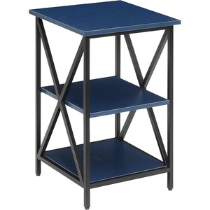 image:imageConvenience Concepts Tucson Cobalt End Table with Shelves R40633 Cobalt BlueBlackCobalt BlueBlack
