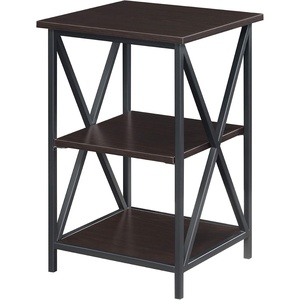 image:imageConvenience Concepts Tucson Cobalt End Table with Shelves R40633 Cobalt BlueBlackEspressoBlack