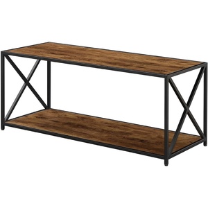 image:imageConvenience Concepts Tucson Coffee Table with Shelf BarnwoodBlack  R40586BarnwoodBlack