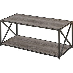 image:imageConvenience Concepts Tucson Coffee Table with Shelf Weathered GrayWeathered Gray