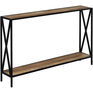 image:imageConvenience Concepts Tucson Console Table 4725  Modern Narrow Sofa Display Accent with Storage Shelf for Contemporary Living Room Entryway amp Hallway SandstoneWeathered BarnwoodBlack