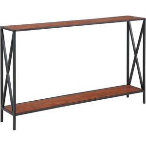 image:imageConvenience Concepts Tucson Console Table 4725  Modern Narrow Sofa Display Accent with Storage Shelf for Contemporary Living Room Entryway amp Hallway SandstoneCherry  Black