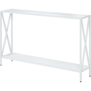 image:imageConvenience Concepts Tucson Console Table 4725  Modern Narrow Sofa Display Accent with Storage Shelf for Contemporary Living Room Entryway amp Hallway SandstoneWhiteWhite