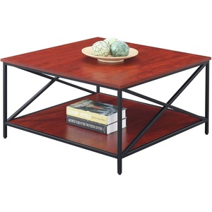 image:imageConvenience Concepts Tucson Metal Square Coffee Table Cherry  BlackCherryBlack
