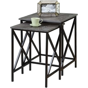 image:imageConvenience Concepts Tucson Nesting End Tables Weathered Gray  BlackWeathered Gray