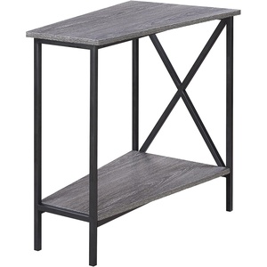 image:imageConvenience Concepts Tucson Wedge End Table Sandstone  BlackWeathered Gray  Black