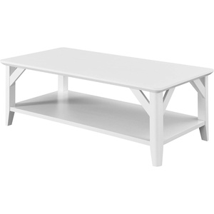 image:imageConvenience Concepts Winston Coffee Table 4725  Modern Center Room Accent with Storage Shelf for Transitional Traditional Living amp Family Room BlackWhite