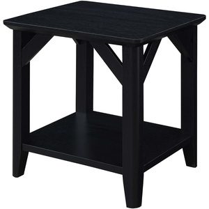 image:imageConvenience Concepts Winston End Table 22  Farmhouse Rustic Side Accent with Storage Shelf for Traditional Living amp Family Room BlackBlack