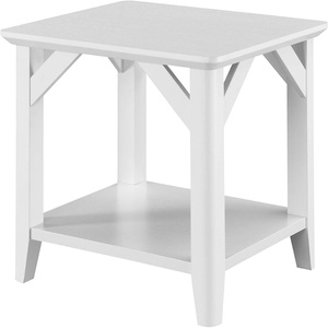 image:imageConvenience Concepts Winston End Table 22  Farmhouse Rustic Side Accent with Storage Shelf for Traditional Living amp Family Room BlackWhite